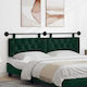 vidaXL Fabric Bed Headboard Cushion Green 190x55cm