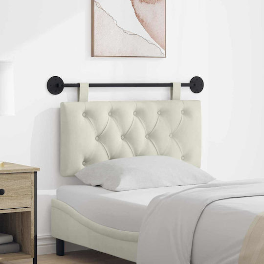 vidaXL Fabric Bed Headboard Cushion Beige 90x55cm