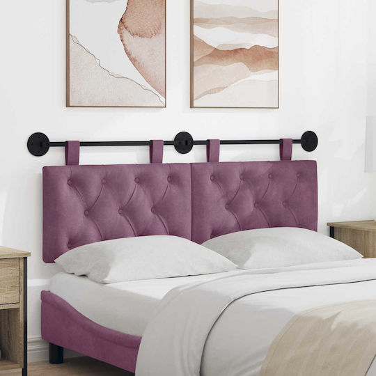 vidaXL Fabric Purple Bed Headboard Cushion 150x55cm