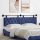 vidaXL Fabric Bed Headboard Cushion Blue 190x55cm