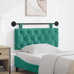 vidaXL LED Headboard Pillow Fabric Turquoise 11...
