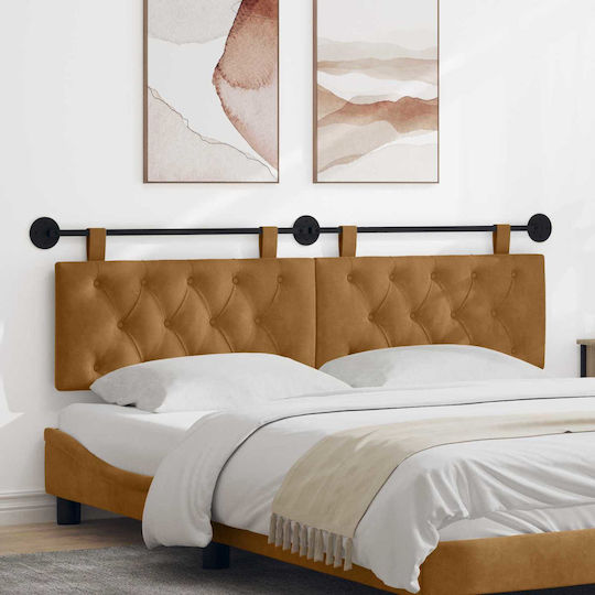 vidaXL Fabric Brown Bed Headboard Cushion 190x55cm