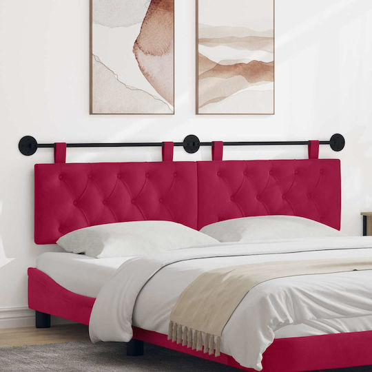 vidaXL Fabric Bed Headboard Cushion Red 190x55cm