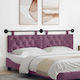 vidaXL Fabric Purple Bed Headboard Pillow 190x55cm