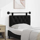 vidaXL Fabric Bed Headboard Pillow Black 90x55cm