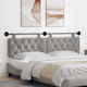 vidaXL Fabric Bed Headboard Cushion Gray 190x55cm