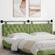 vidaXL Fabric Bed Headboard Pillow Green 210x55cm