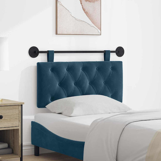 vidaXL Fabric Bed Headboard Pillow Blue 100x55cm