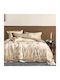Beauty Home 12685 Double Bed Sheets Set 230x260cm Beige 4 Pieces 12685SEYD