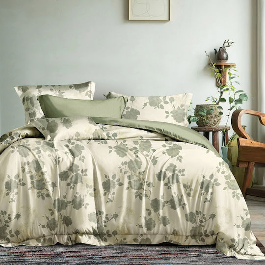 Beauty Home 12686 Подредба Кралица 4 Бройки 165x200+30см с Еластична Лента Зелена