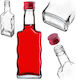 Glass 200ml Liqueur Bottle Red Cap 1 Pc