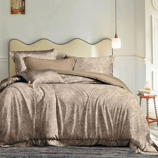 Beauty Home Art 12690 Σετ Κουβερλί Υπέρδιπλο Μόκα 220x240cm