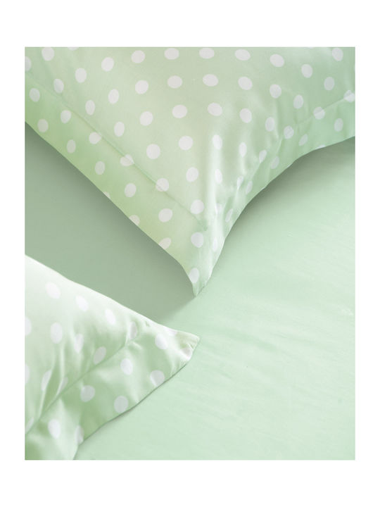 Rythmos Set Paturi & Cuverturi Pat Supraînălțat Bumbac Mentă 220x240cm 3 Bucăți