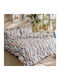 Beauty Home Flannel Duvet Cover Set 230x250cm Double with 2 Pillowcases Candy Art 12633 Beige