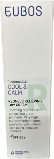 Eubos Cool & Calm Redness Relieving Anti-Aging Face Day Cream with SPF50 Against Acne & Redness 40ml