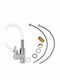 Estiva Onda Kitchen Faucet Counter with Pull-Out Spray White
