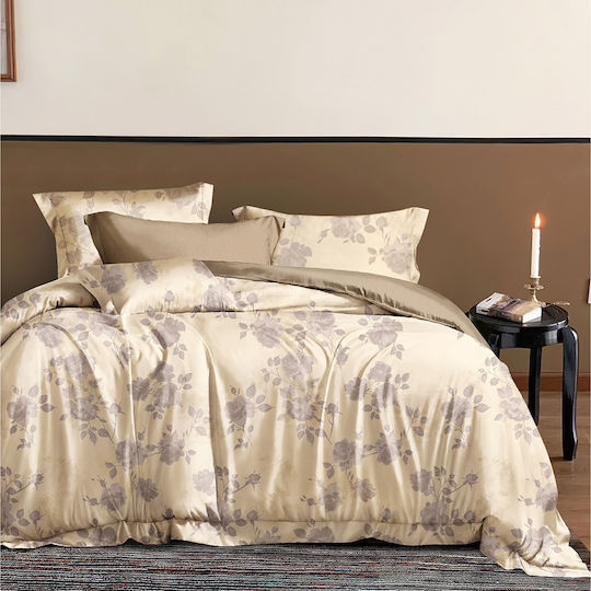 Beauty Home Σετ Πάπλωμα Υπέρδιπλο 220x240εκ. Μπεζ