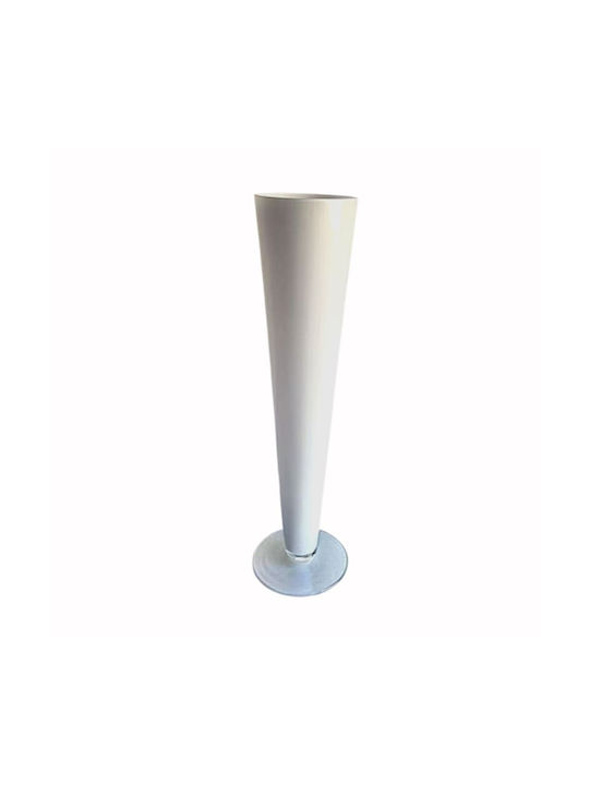 Art et Lumiere Decorative Glass Vase White