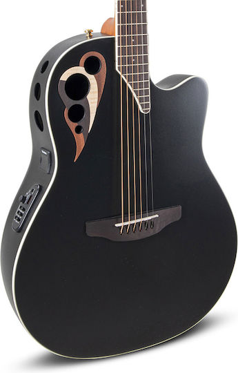 Ovation Ακουστική Κιθάρα Celebrity Elite Black / Black Satin / Spruce / Gold