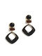 Mat Fashion Dangle Earrings Made of Black Resin 0043.8219.N-black