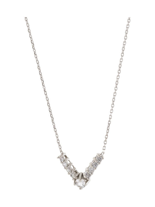 Oxette Necklace Made of Silver with Zircon