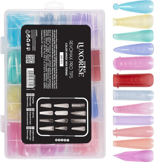 Revomax Color Magic Mix Многократни Накрайници Luxorise Polygel Гел 288 Бройки