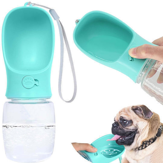 Denik Pets Пластмасова Купа за Храна и Вода за Куче и Котка 380мл 22см в Тюркоазен Цвят З40