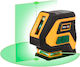 Prexiso P2LC15DG Self-Leveling Linear Laser Level Green Beam 3.7V with Working Range 25m