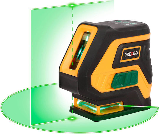 Prexiso P2LC15DG Self-Leveling Linear Laser Level Green Beam 3.7V with Working Range 25m