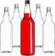 Sticlă 700ml Capac Negru 5 Bucăți