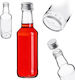 Glassflasche 200ml Silberne Kappe 1 Stück