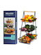 Wellhaus Obstschale Metallisch 3 Niveaus Schwarze