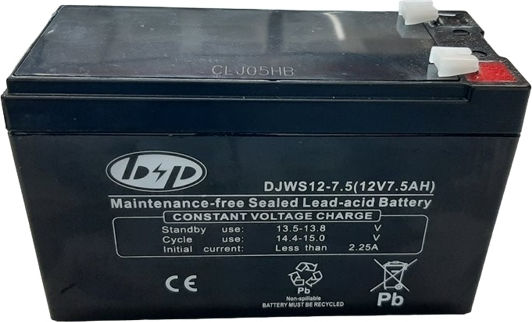B&P Батерия UPS с Капацитет 7.5Ah и Напрежение 12V DJWS12-7.5L 1 Брой