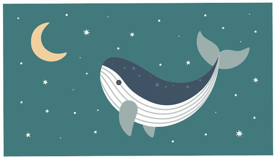 Плажна Кърпа 160x90см Whale Teal Monnëka