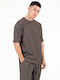 Herrenblusen Kurzarm T-Shirts Braun