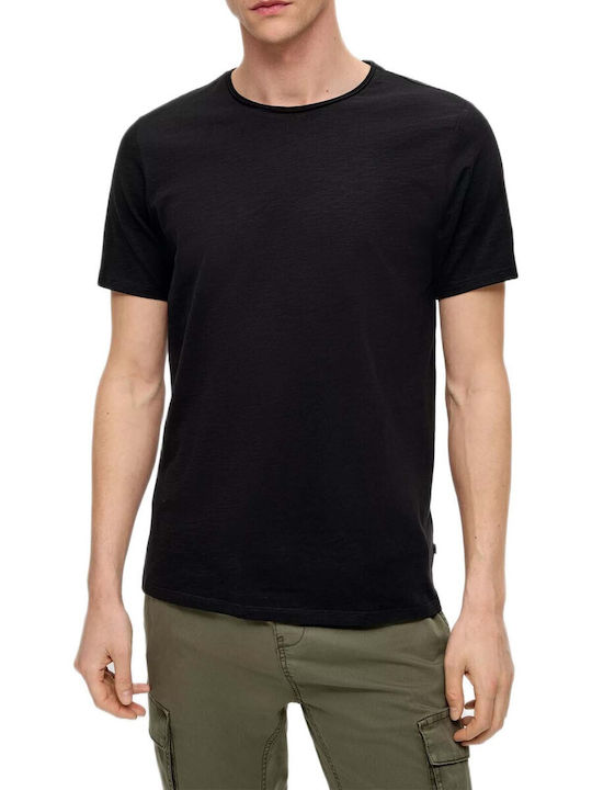 s.Oliver T-shirt Μαύρο