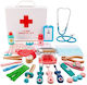 MalPlay Set Medical Pentru Copii Din Lemn Pentru 3+ Ani 20 Bucăți
