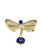 Mertzios.gr Children's Safety Pin Charm Amulet Newborn Made of 9K Gold for Boy