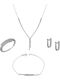 Set with Necklace Earrings Ring & Bracelet from 14K Gold with Stones