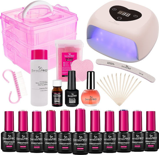Sensopro Milano Prestigio Studio Semi-permanent Nail Polish Kit + Uv Lamp