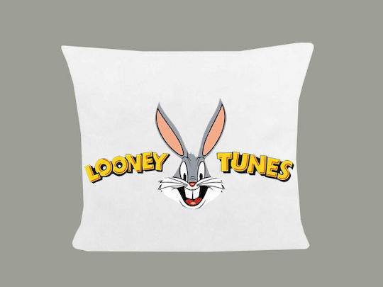 Pernă Dimensiune 40x40cm Looney Tunes Albă