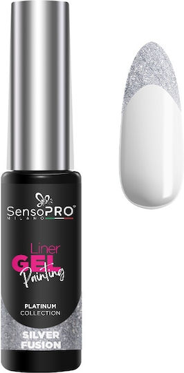 Sensopro Milano Platinum UV Гел За Нокти Лайнер Сребрист Fusion 8ml