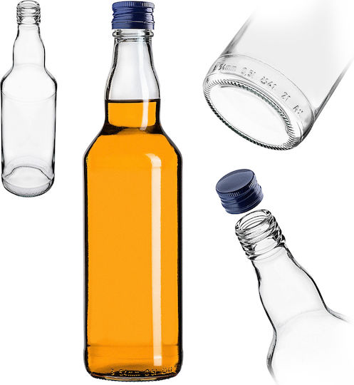 Glass Bottle 500ml Navy Blue Cap 1 Pc