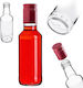 Glass Bottle 200ml Long Red Cap 1 Pc