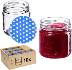 Kadax Glass Jar with Lid 200ml (10pcs)