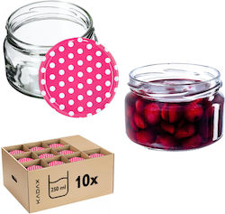 Kadax Borcan Sticlă Cu Capac 250ml (10 Buc)