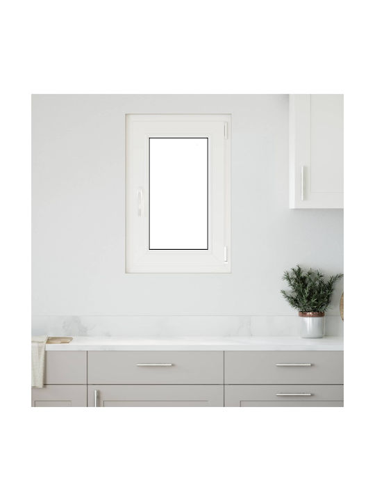 vidaXL Hinged PVC Window W50xH75cm