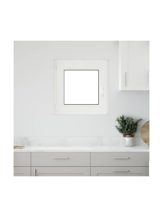 vidaXL Hinged PVC Window W60xH60cm