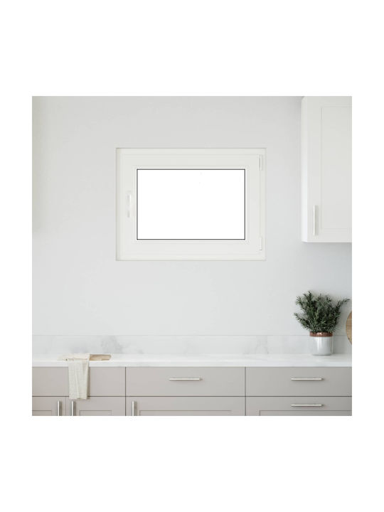 vidaXL Hinged PVC Window W60xH100cm