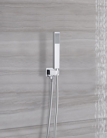 Katsamakos Built-in Battery Mixer for Shower Silver Katsamakos Built-in Battery Mixer for Shower Silver